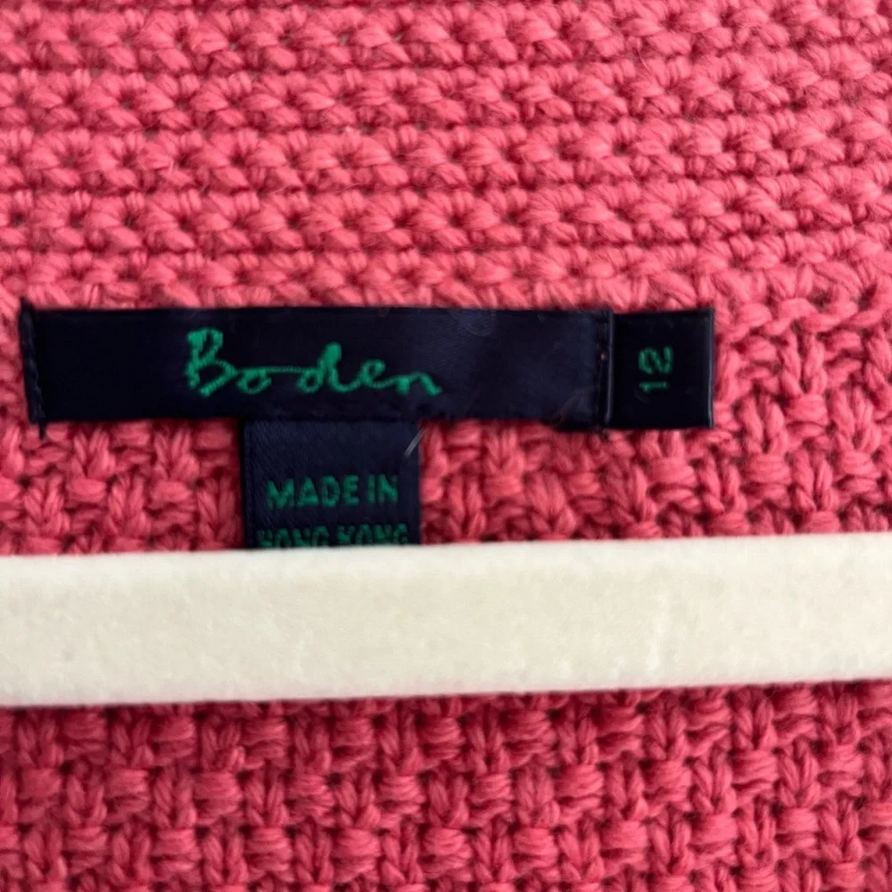 Boden salmon color cardigan sweater size 12 - Picture 2 of 9
